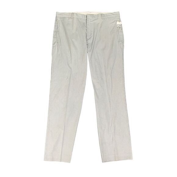 Calvin Klein Pants Mens 38 Grey Striped The Bryant SLIM Fit Narrow Leg Low Rise - Picture 1 of 12
